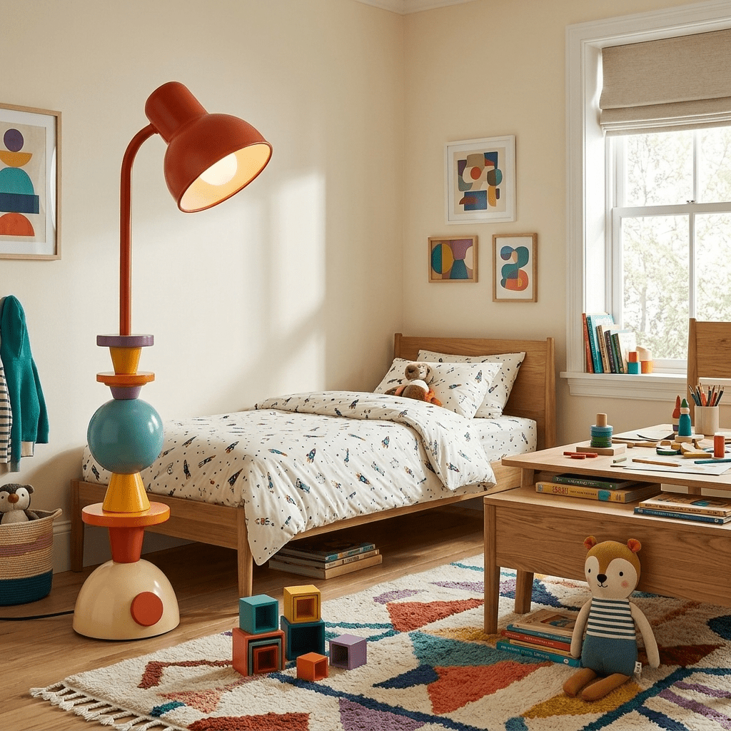 Zelora Playform Color Block Table Lamp