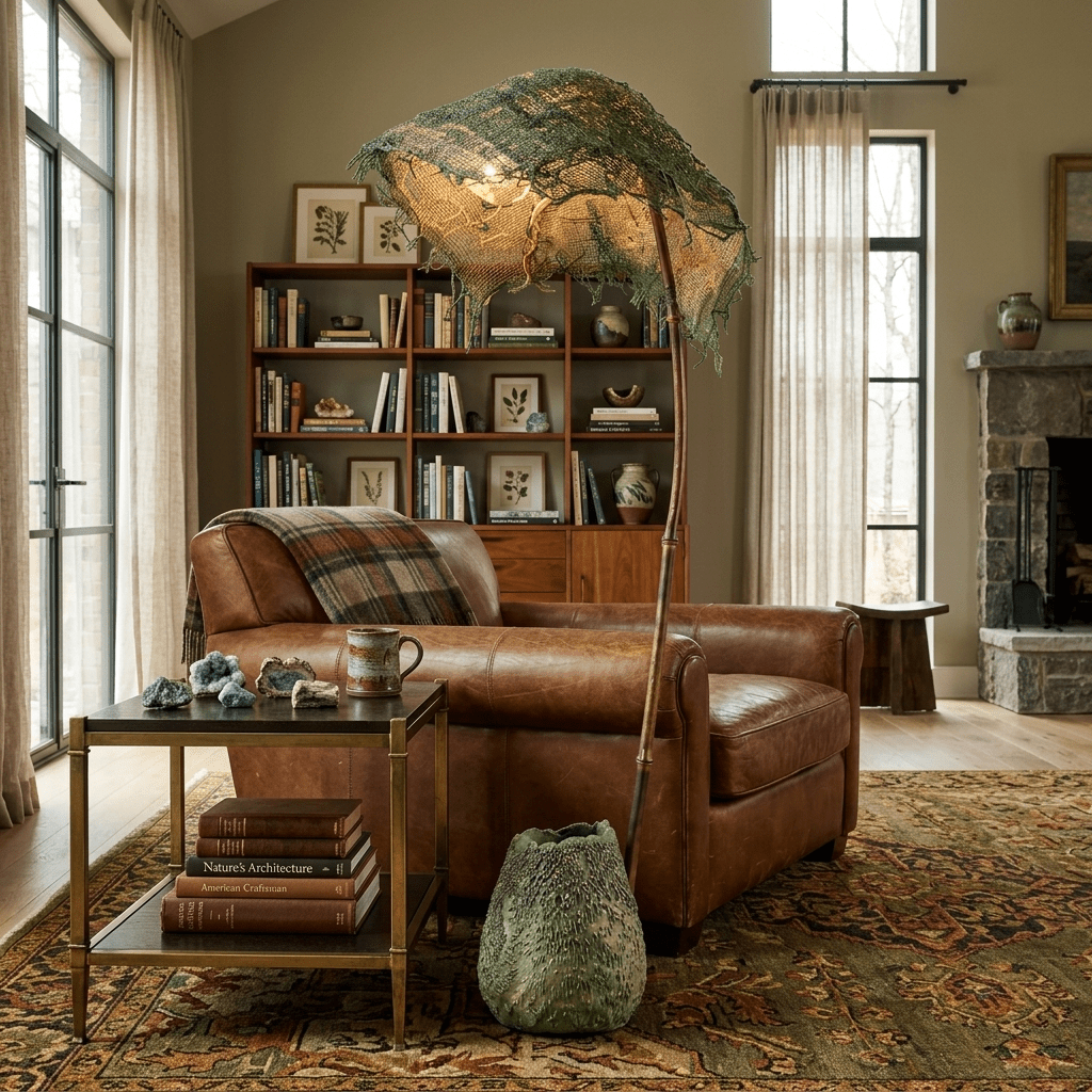 Verdelia Linen Canopy Floor Lamp