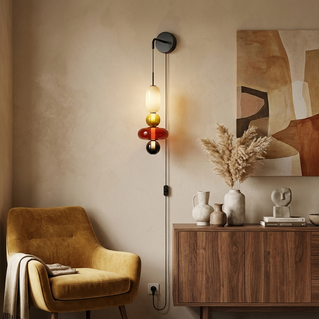 Vesperine Candied Glass Plug-in Wall Light