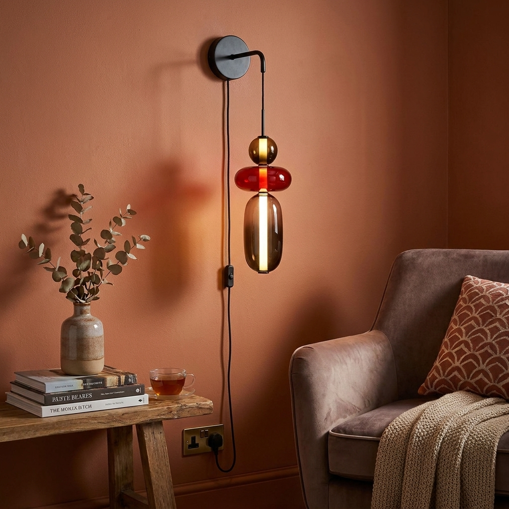Vesperine Candied Glass Plug-in Wall Light