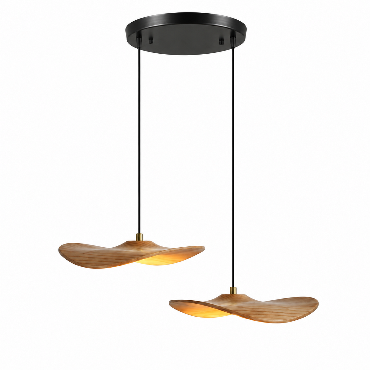 Lowenstone Wood Blade Chandelier