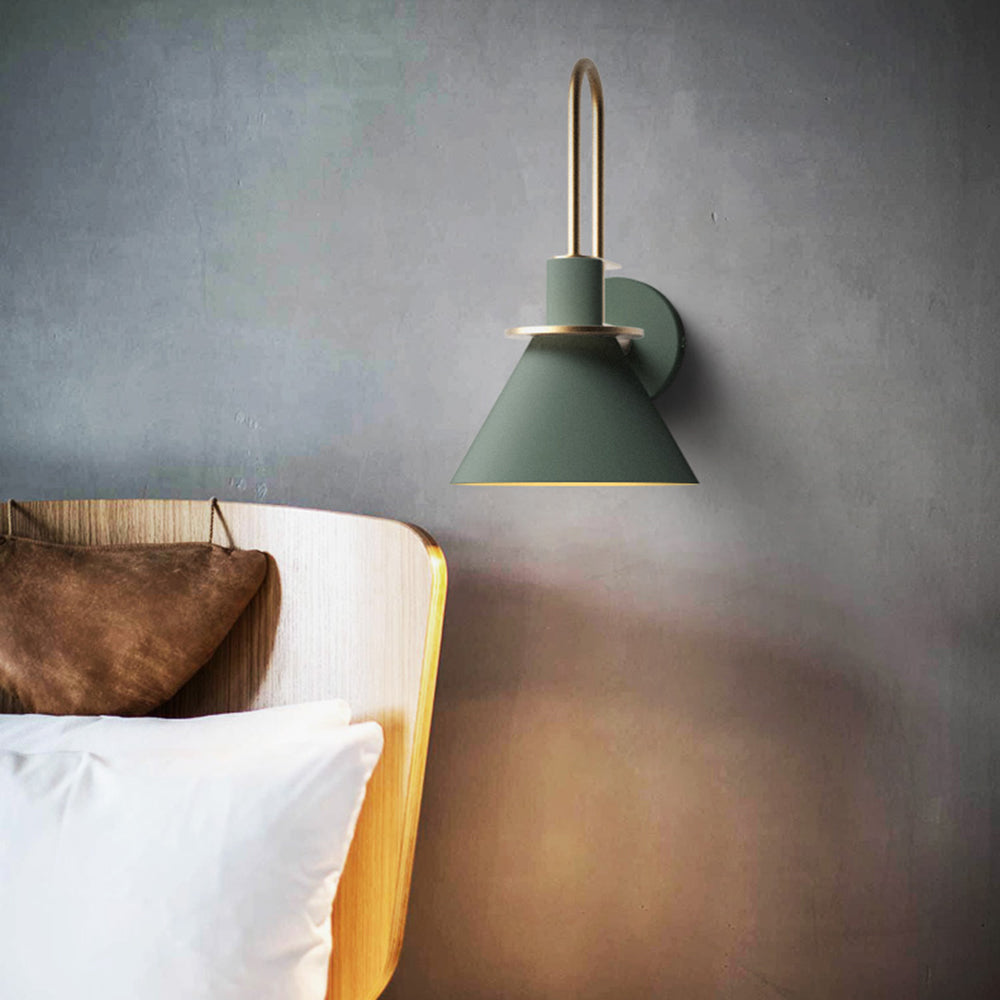 Fevoril Vintage Horn Shape Metal Wall Lamp, Living room/Bedroom/Bathroom