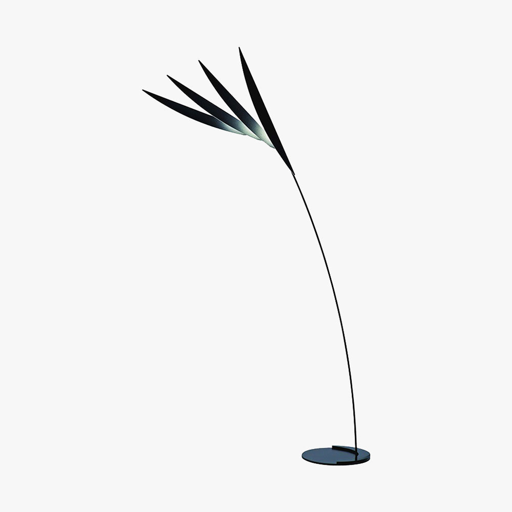 Delomud Leaf Metal/ Long Arm Floor Lamp, Living Room