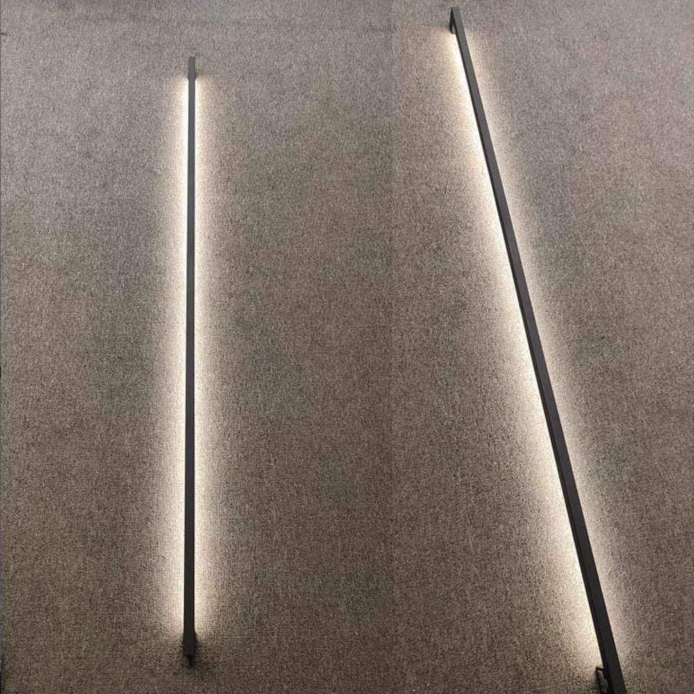 Evoa Modern Slim Linear Black LED Wall Lamp-Relic Pieces