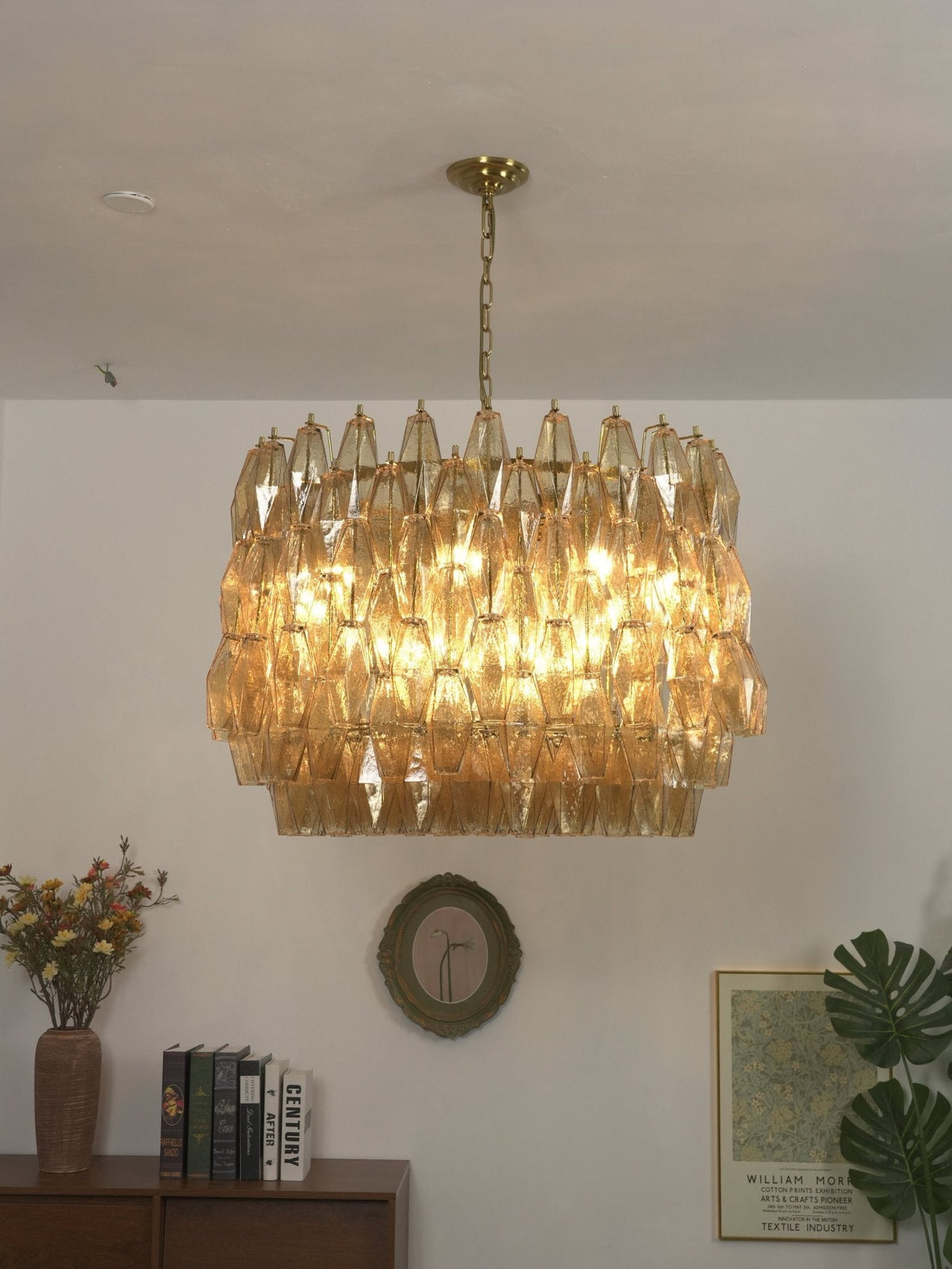 Sorrento Amber Drum Chandelier