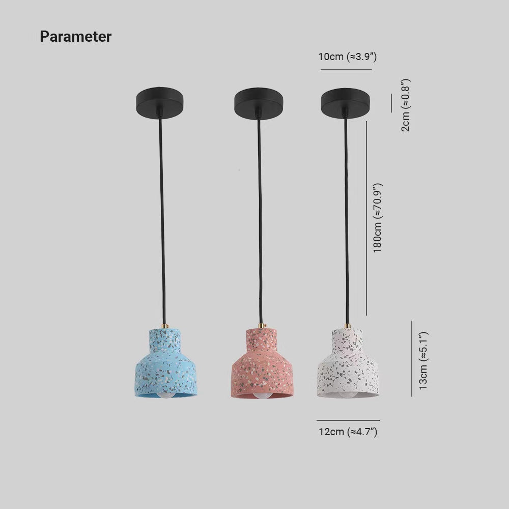 Leropus Pendant Light, Cement, Modern & Industrial, 4 Color