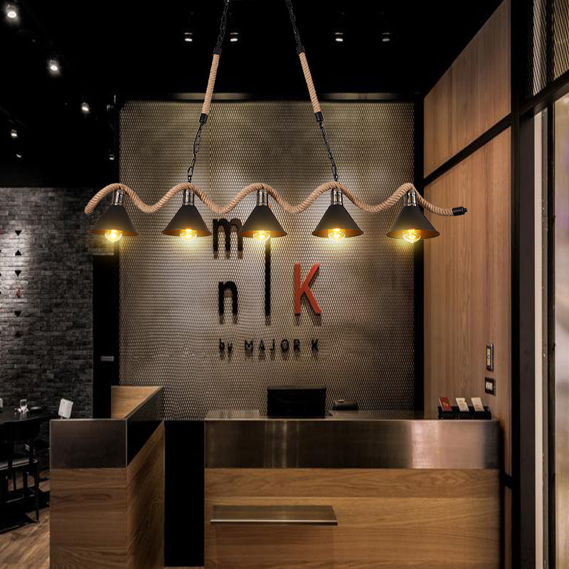 Mirikul Vintage LED Black Pendant Light Metal Dining Room/Cafe