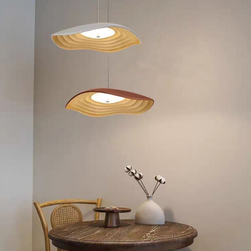 Mesumad Wabi-Sabi Resin LED Pendant Light, White/Orange/Black