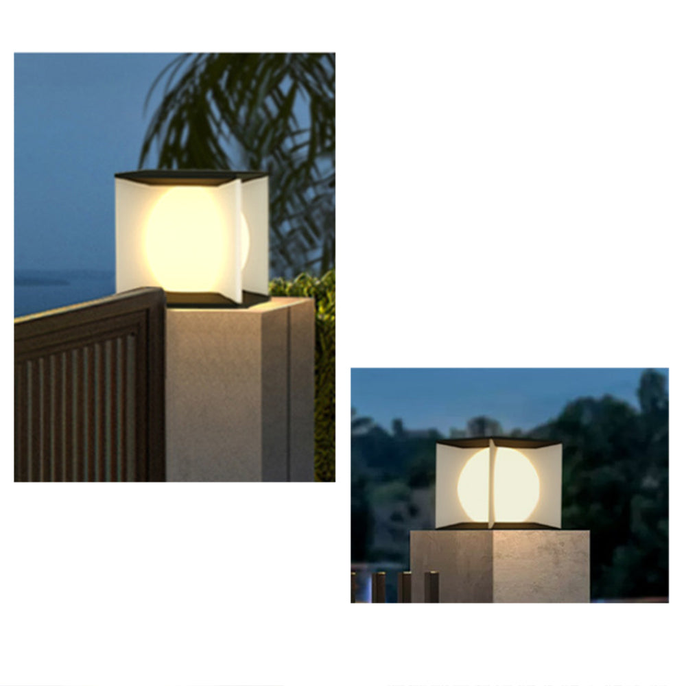 Sonotak Modern Moon Outdoor Pier-Mount Pillar Light