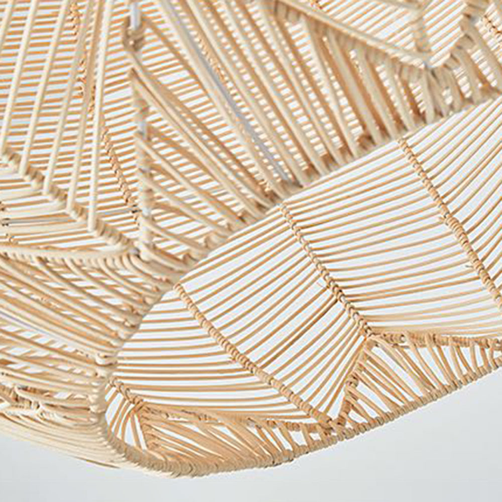 Mokobur Designer Round Handmade Rattan Pendant Light, Dining Room