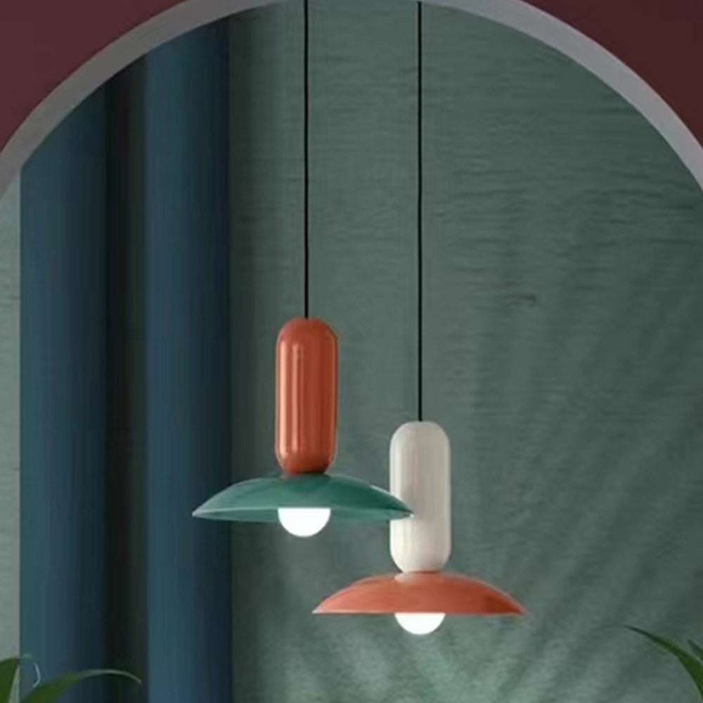 Ledusel Nordic Creative Colorful Pendant Light, Metal