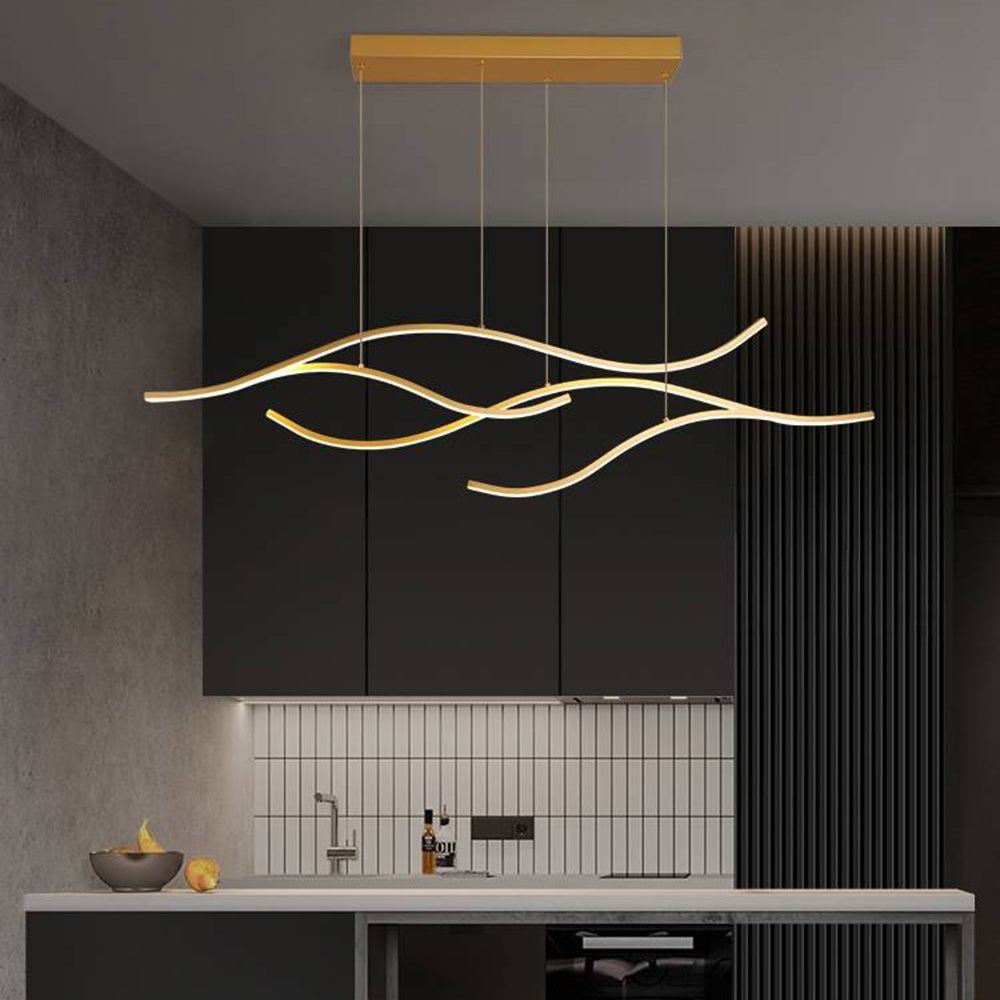 Misigat Modern Wave Pendant Light, 2 Colour