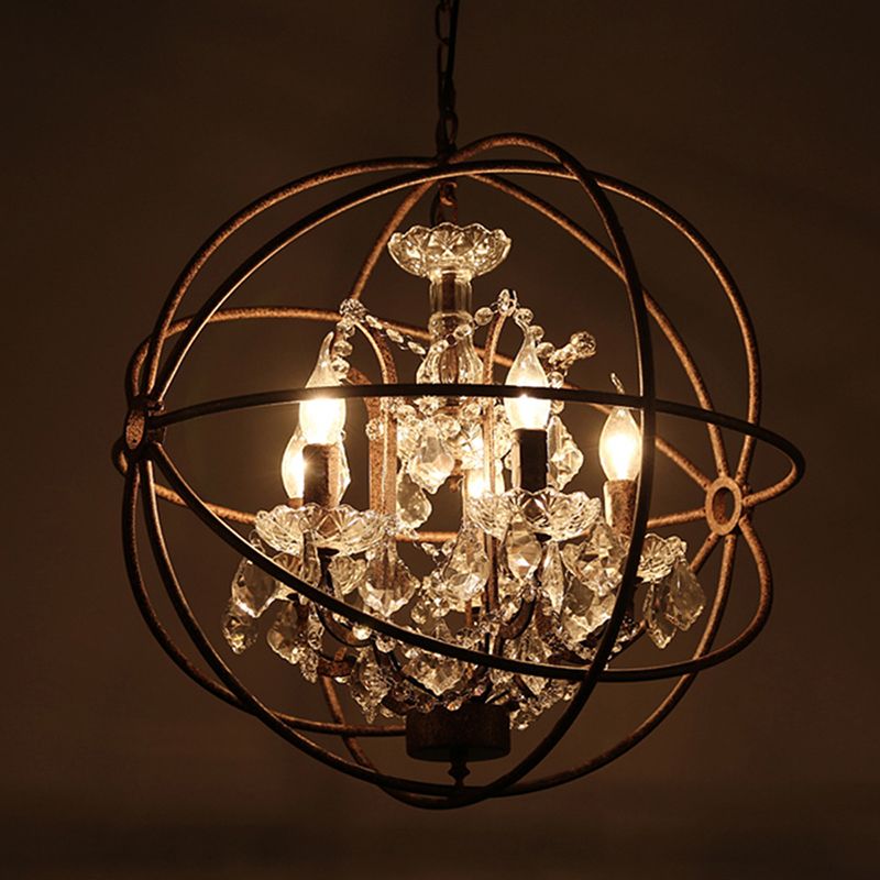 Relovuna Rustic Vintage Candle Metal Pendant Light Black/Rust Bedroom