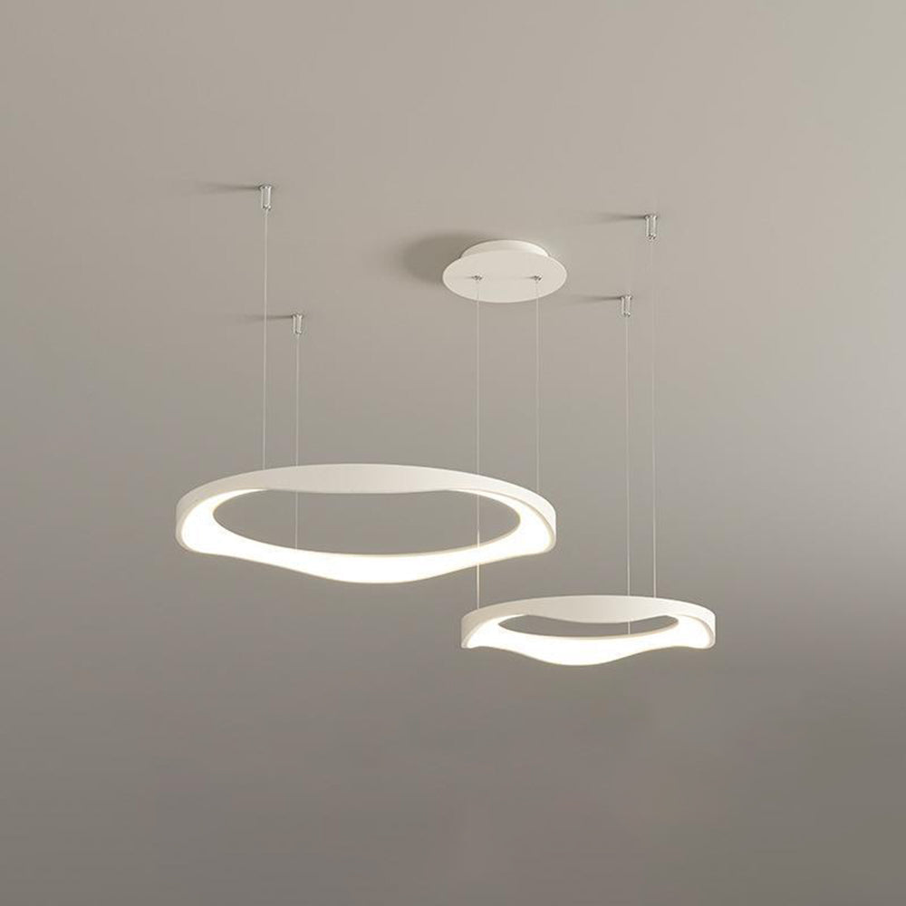 Widunom Pendant Light Rond Modern, Black/White, Dining Room