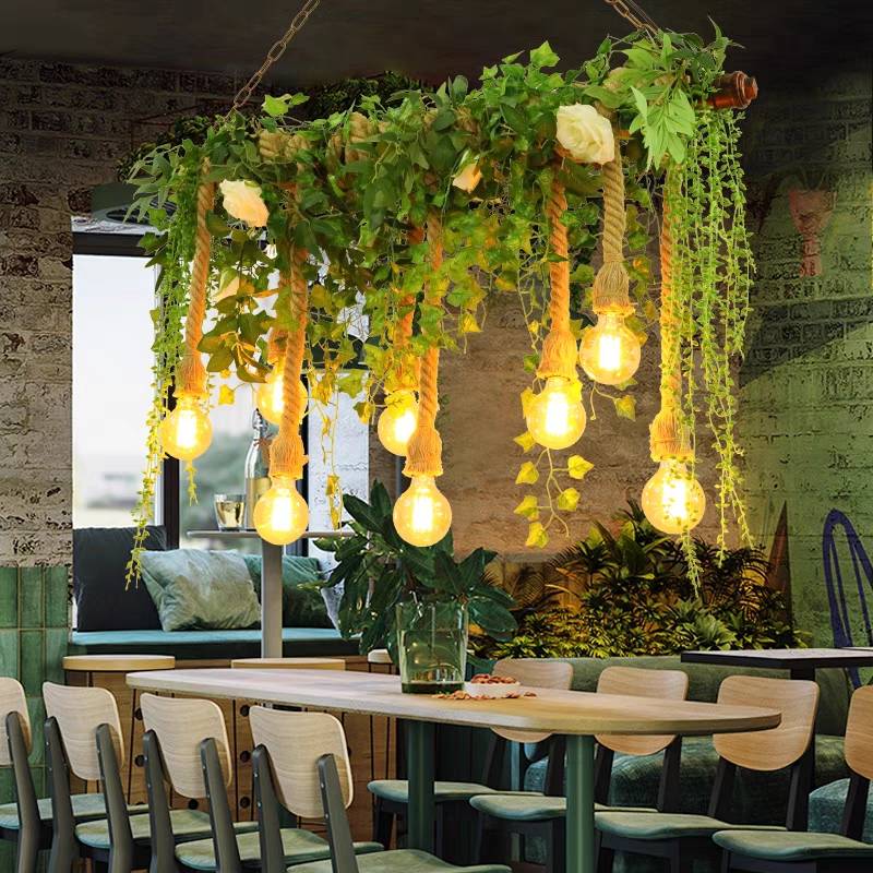 Wogapoli Natural Decorative Metal/Glass Pendant Light, Green