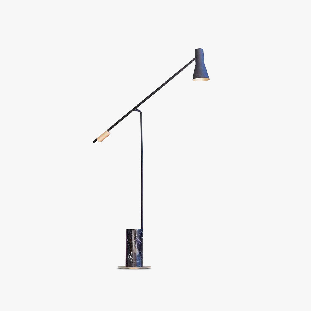 Tidoder Modern Nordic Minimalistic Floor Lamp, Marble & Metal, Black
