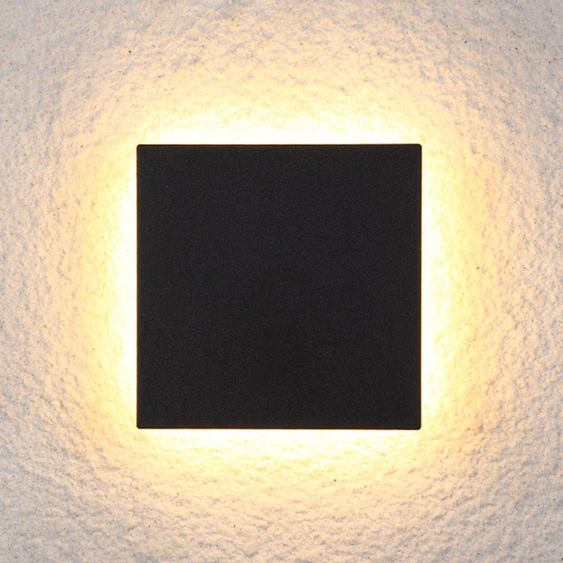 Dori Minimalist Round/Square Outdoor Wall Lamp LED, Black/White-Relic Pieces