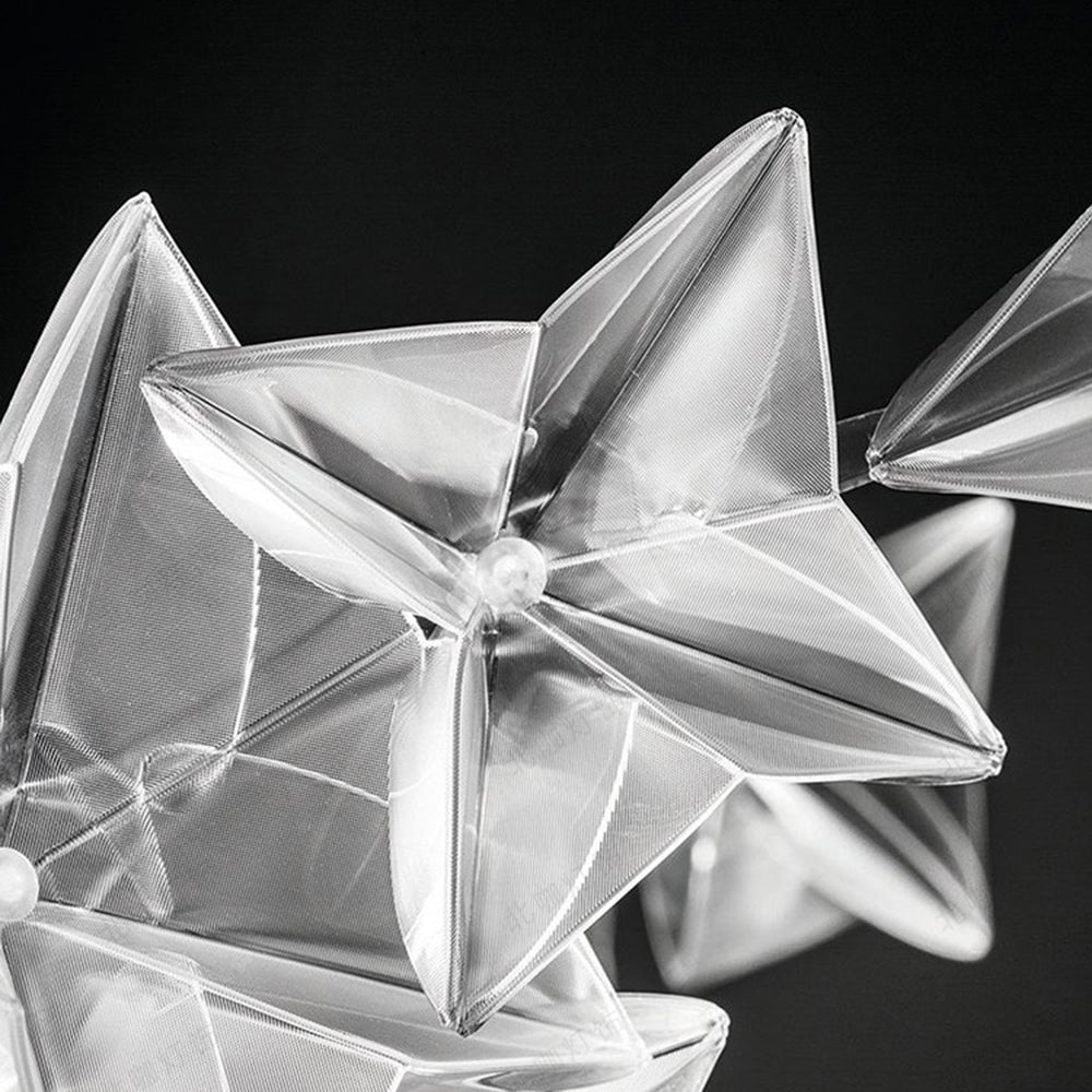 Zadarek Luxury Star Pendant Light, Living Room, Silver