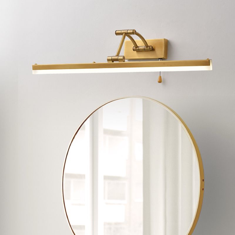 Moverar Linear Arc Light Poles Metal Black Vanity Wall Lamp