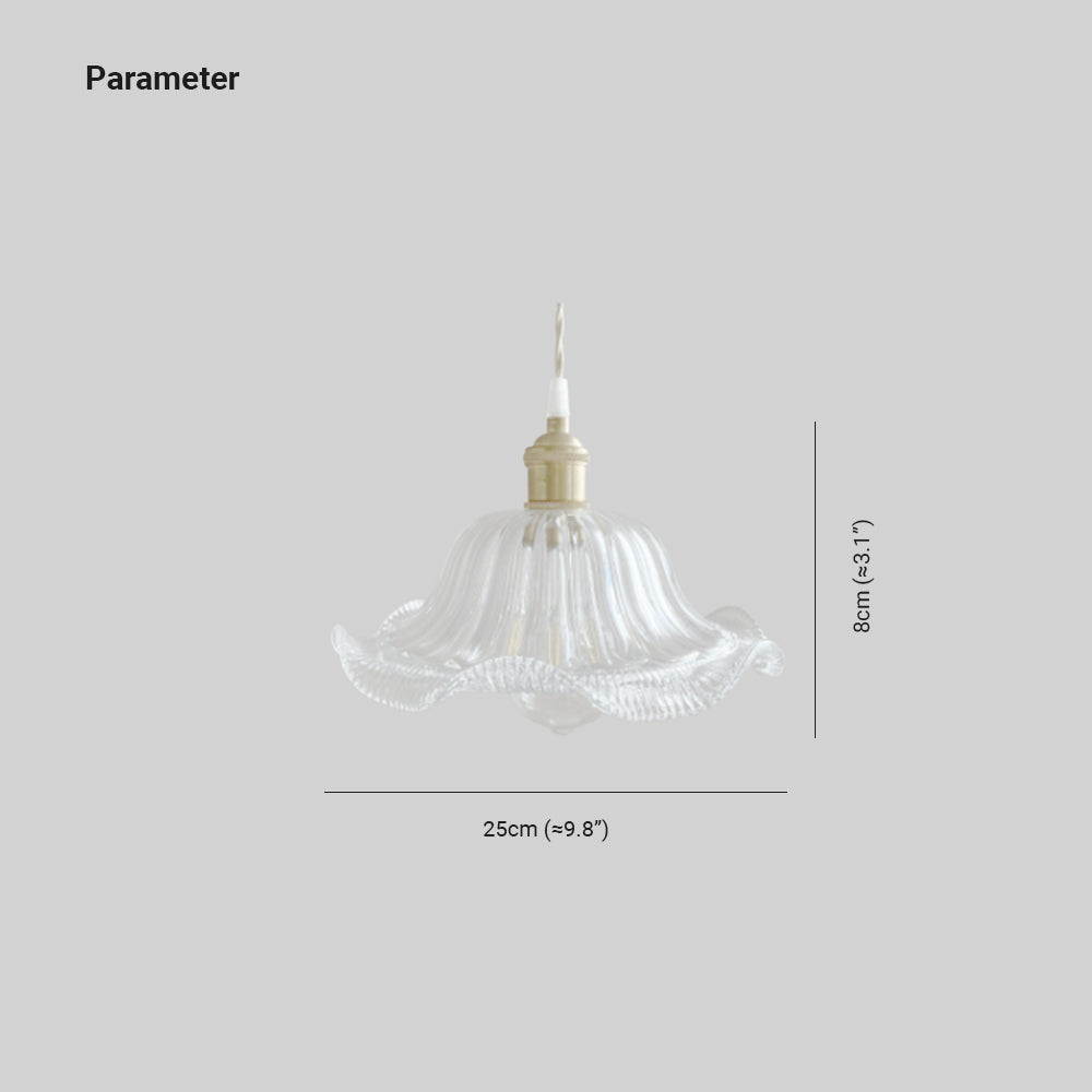 Ledivar Art Deco Blown Brass & Glass Pendant Light, 7 Styles