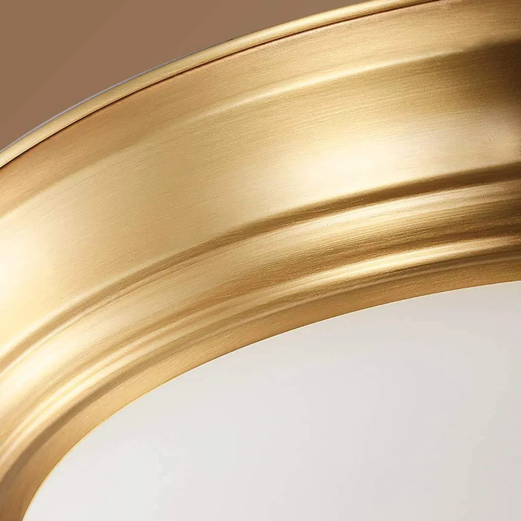 Zabetida Flush Mount Ceiling Light Brass Retro LED Living Room Bedroom