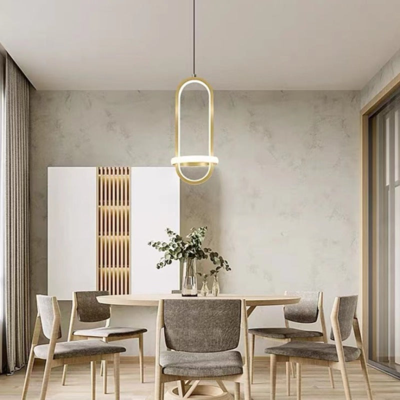 Bikelut Modern Minimalist LED Ring Pendant Light Bedsides