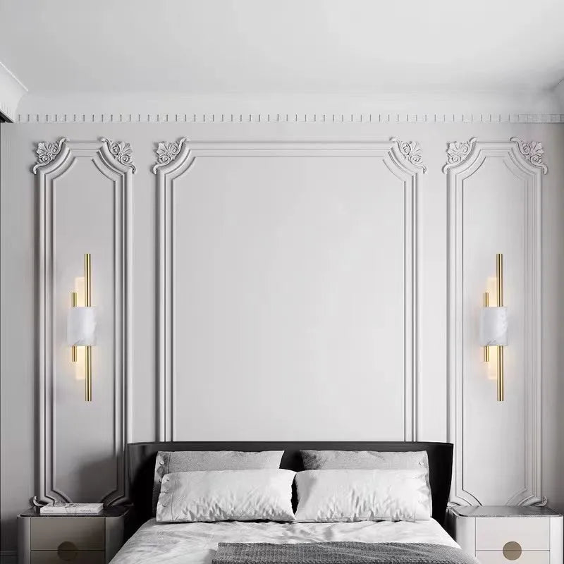 Zebigen Modern Metal/Marble LED Wall Lamp