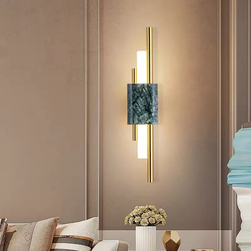 Zebigen Modern Metal/Marble LED Wall Lamp