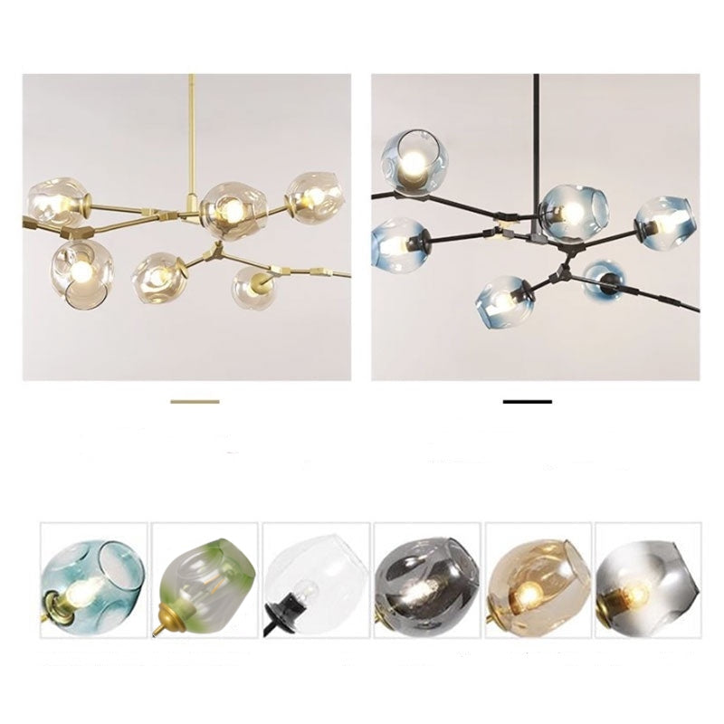 Zerin Nordic Modern Glass Pendant Light Clear Bubble-Relic Pieces