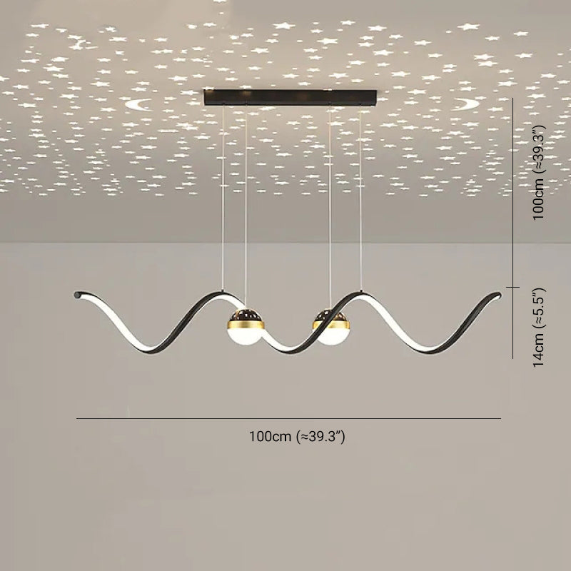 Sopebok Nordic Globe Wavy Metal/ Pendant Light