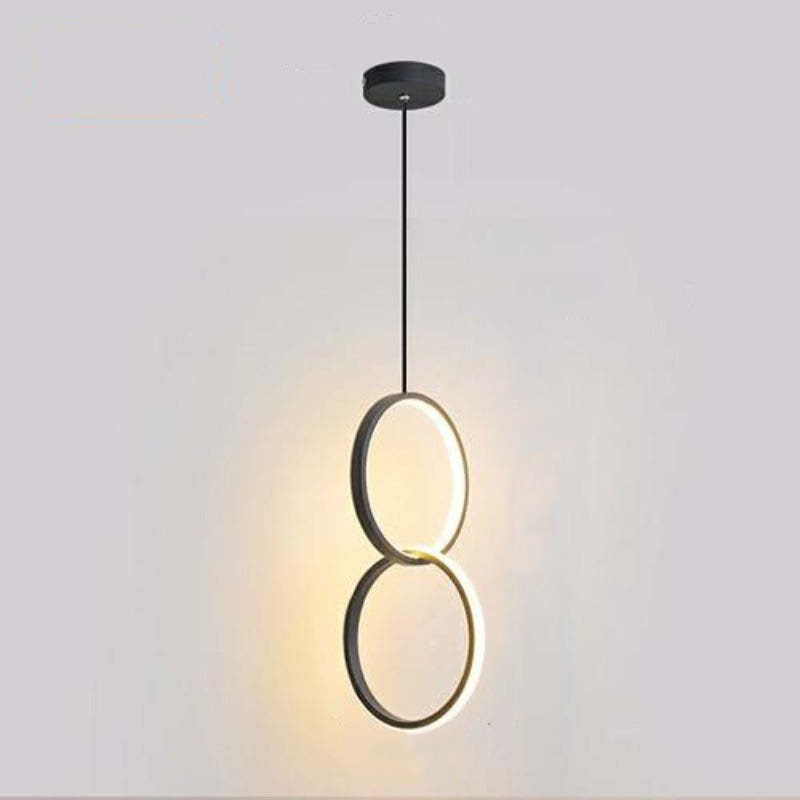 Kori Modern LED Pendant Light Black/White Living Room-Relic Pieces