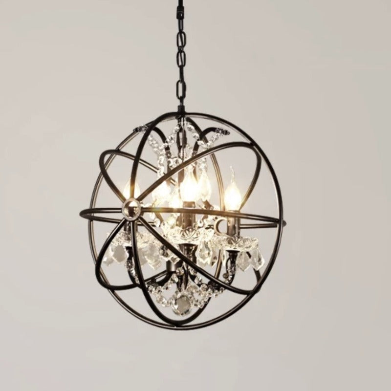 Relovuna Rustic Vintage Candle Metal Pendant Light Black/Rust Bedroom