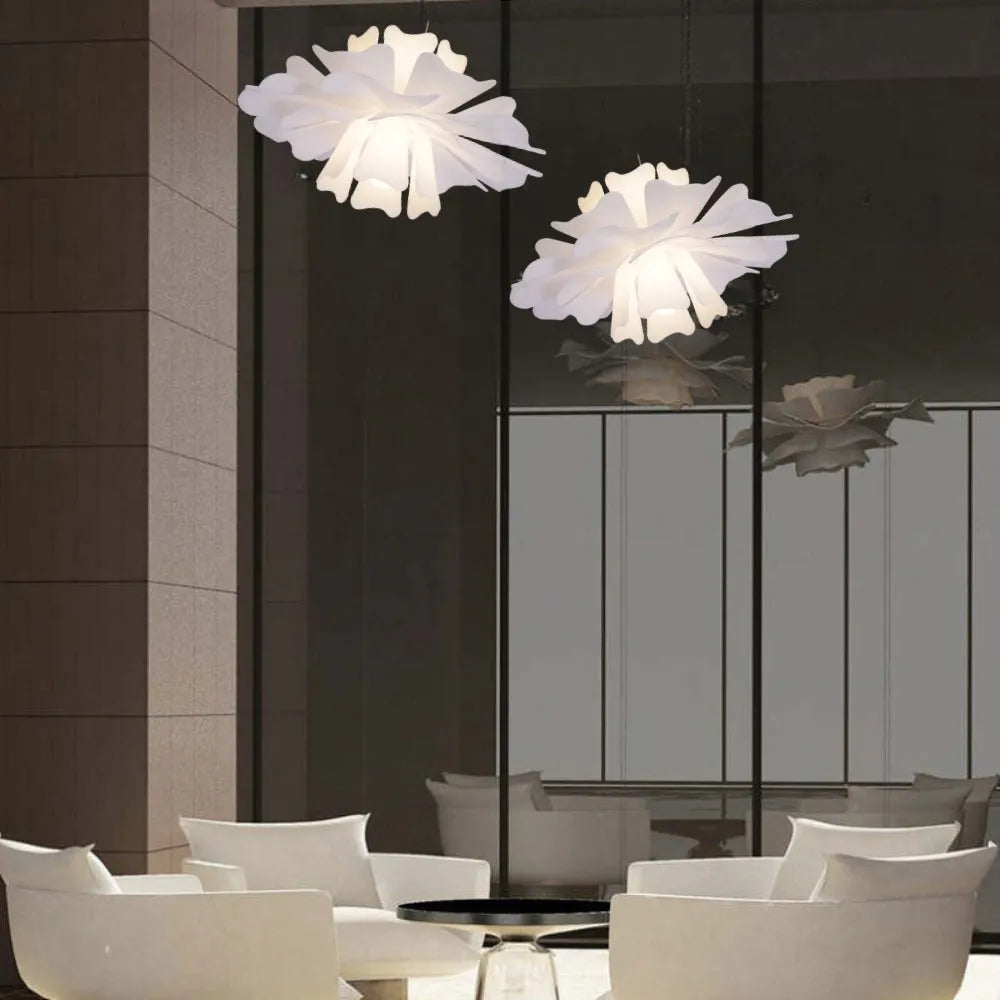 Eldor Elegant Flower Pendant Light White-Relic Pieces