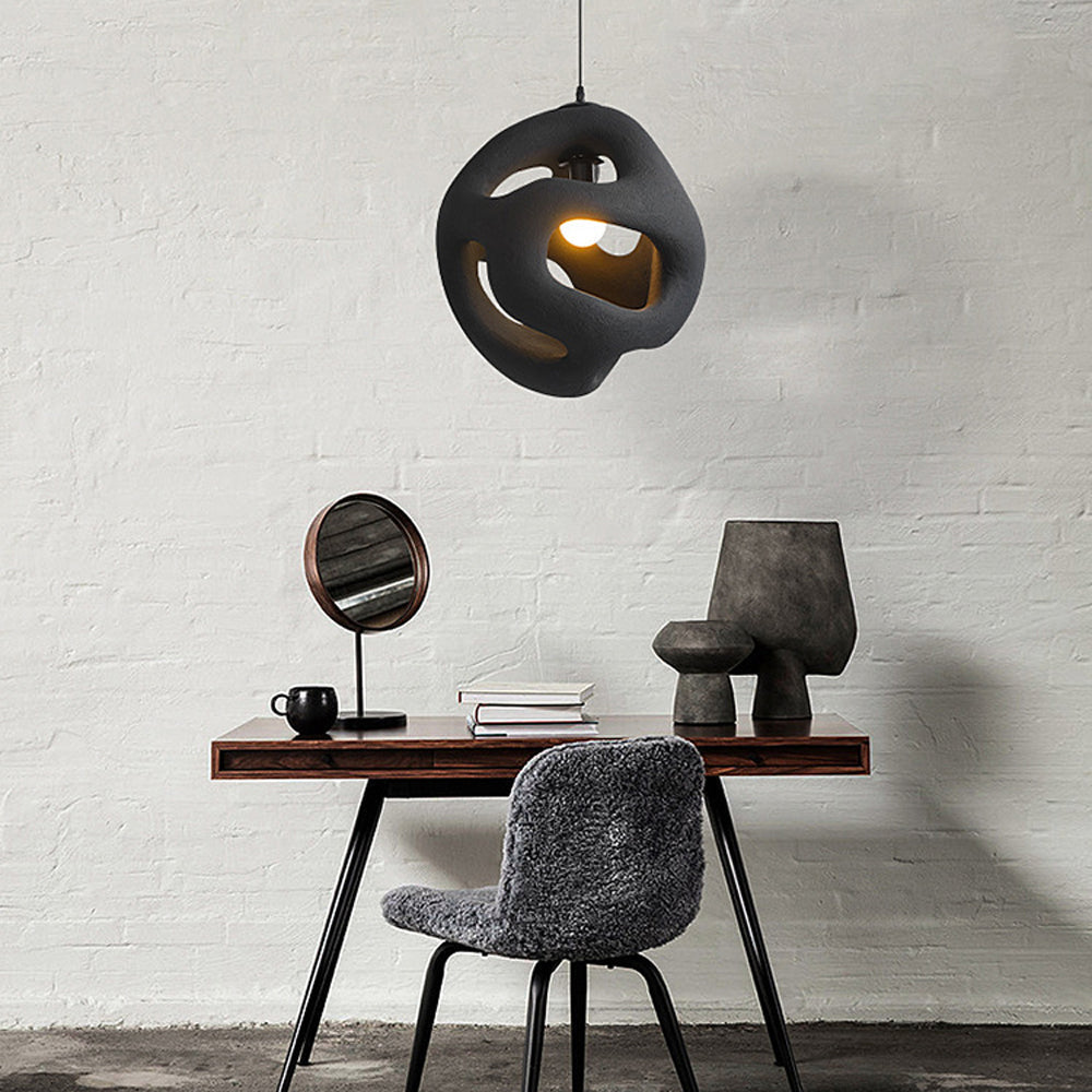 Vanimot Modern Metal/Resin White/Black Pendant Light