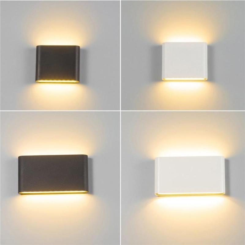 Orix Modern Rectagulart Waterproof Outdoor Wall Lamp, Black/White-Relic Pieces
