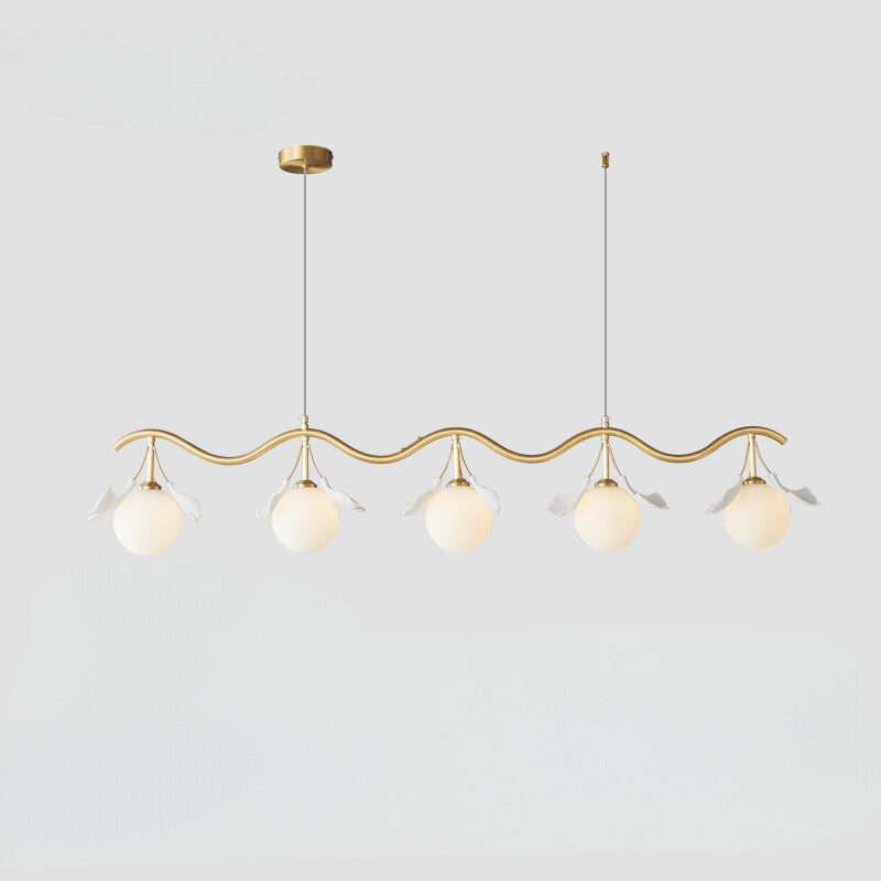 Gimageni Luxury Minimalist Chandelier Creative Leaf Glass Living Room