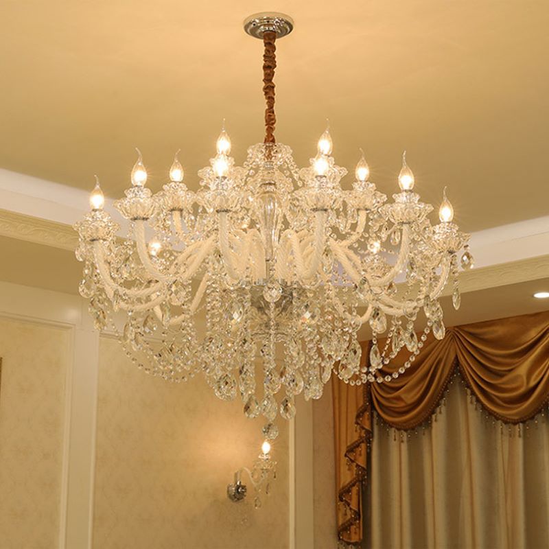 Kevasemu Chandelier French Crystal Living Room Dining Room