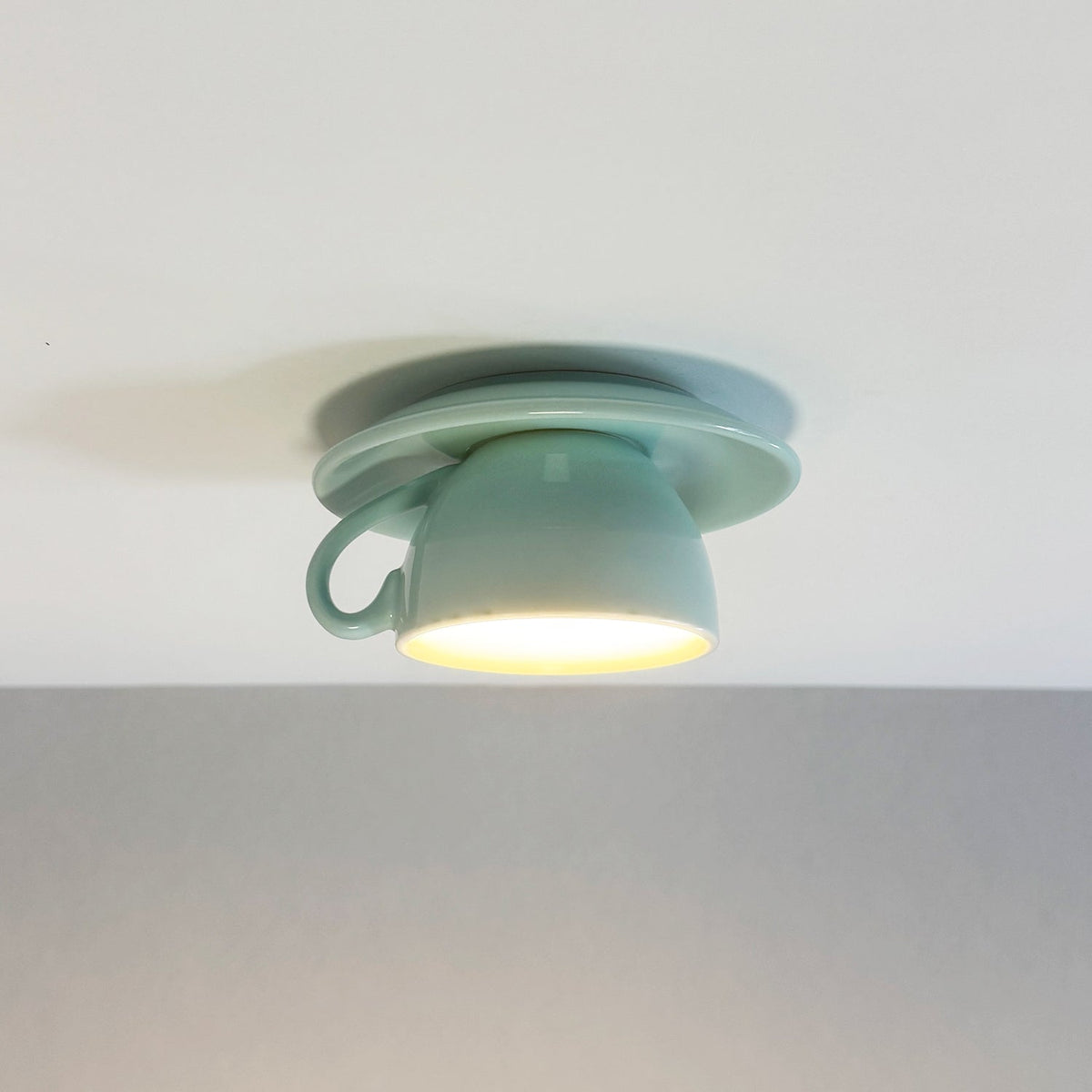 Rulenero Modern Coffee Cups Ceramic Flush Ceiling Lighting