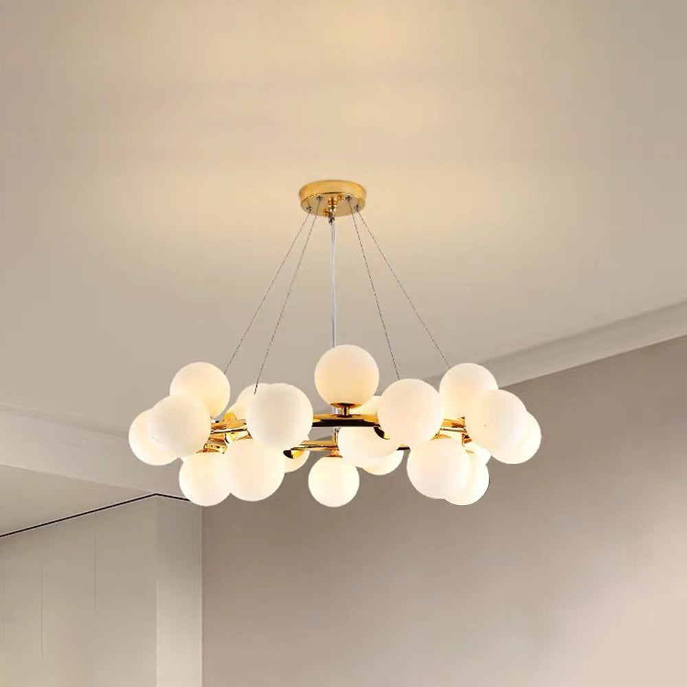 Cogamom Bass Glass Bubble Golden Chandelier