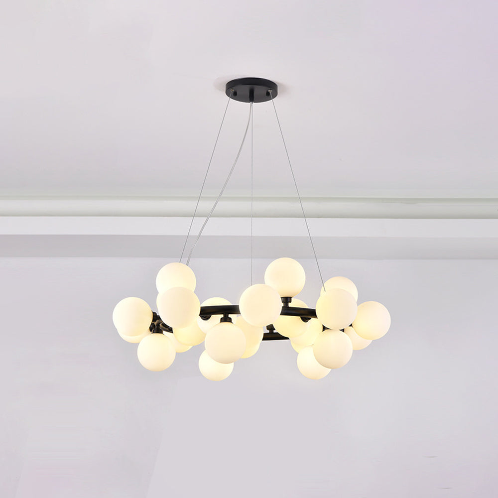 Cogamom Bass Glass Bubble Golden Chandelier