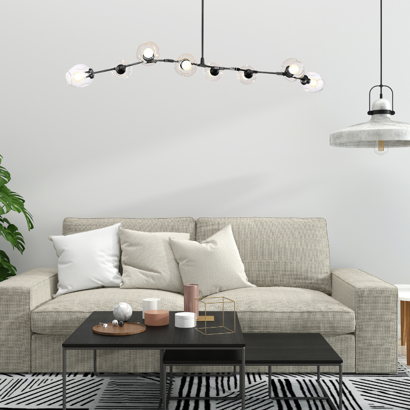 Zerin Nordic Modern Glass Pendant Light Clear Bubble-Relic Pieces