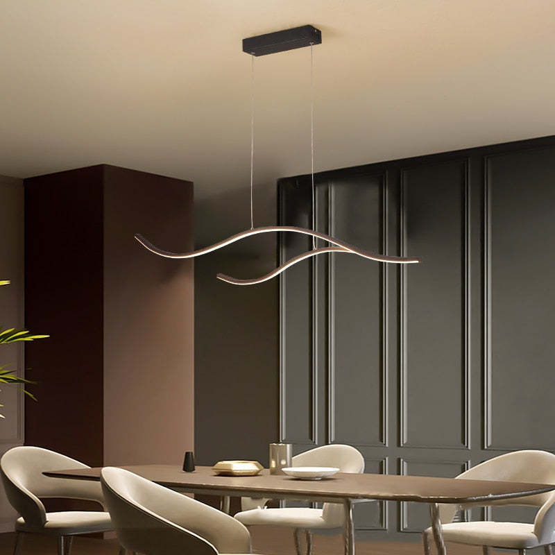 Misigat Modern Wave Pendant Light, 2 Colour