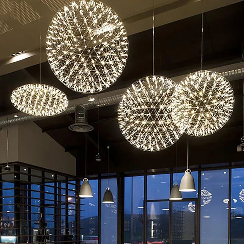 Bubovol Firework Art Deco Orbit Shade Pendant Light