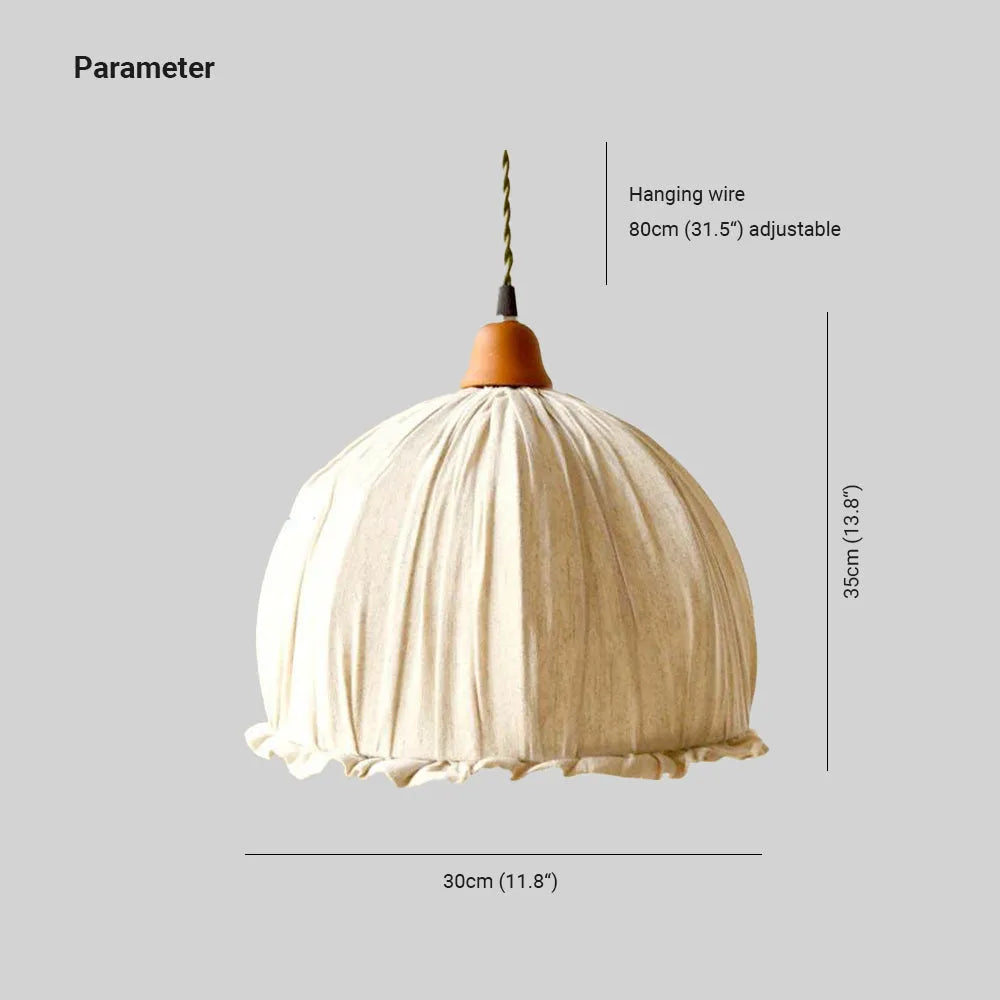 Teo Vintage Pendant Light Beige, Fabric-Relic Pieces