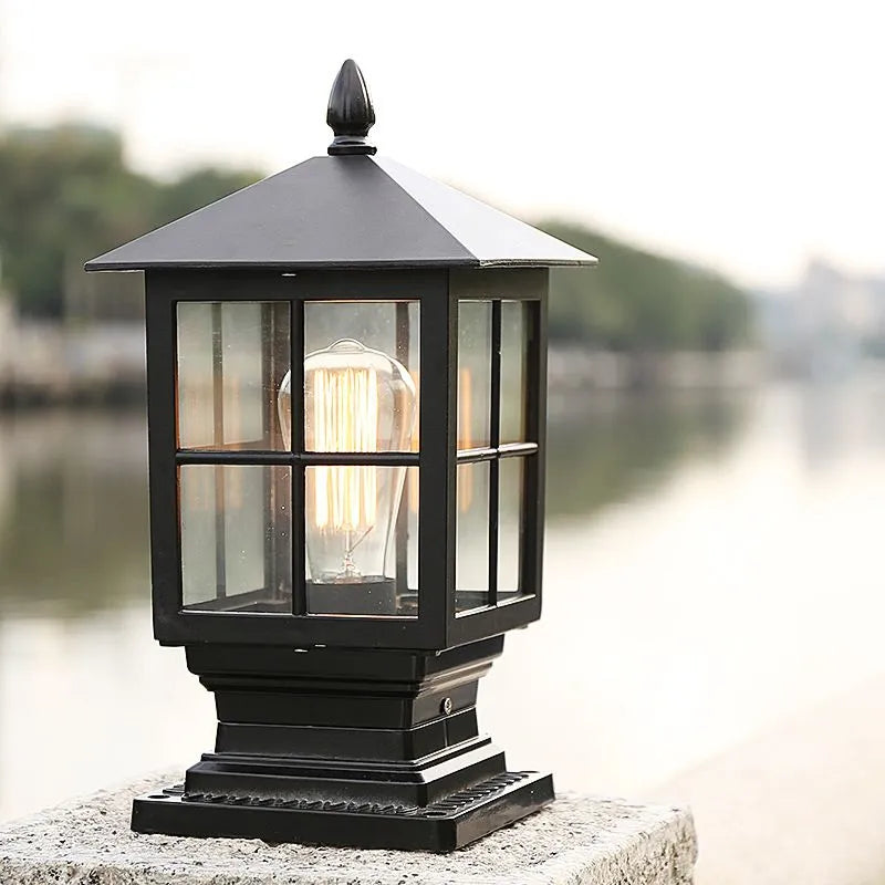 Arvico Outdoor Light Modern Glass Lantern LED Post-Relic Pieces