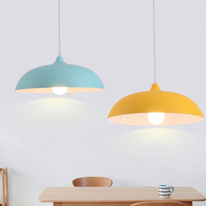 Nupined Macaroon Colorful Dome Shape Pendant Light