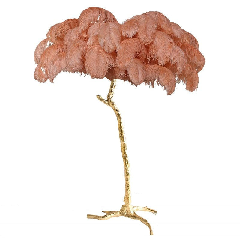 Salenor Nordic Luxury Unique Ostrich Feather Floor Lamp/Table Lamp-Relic Pieces