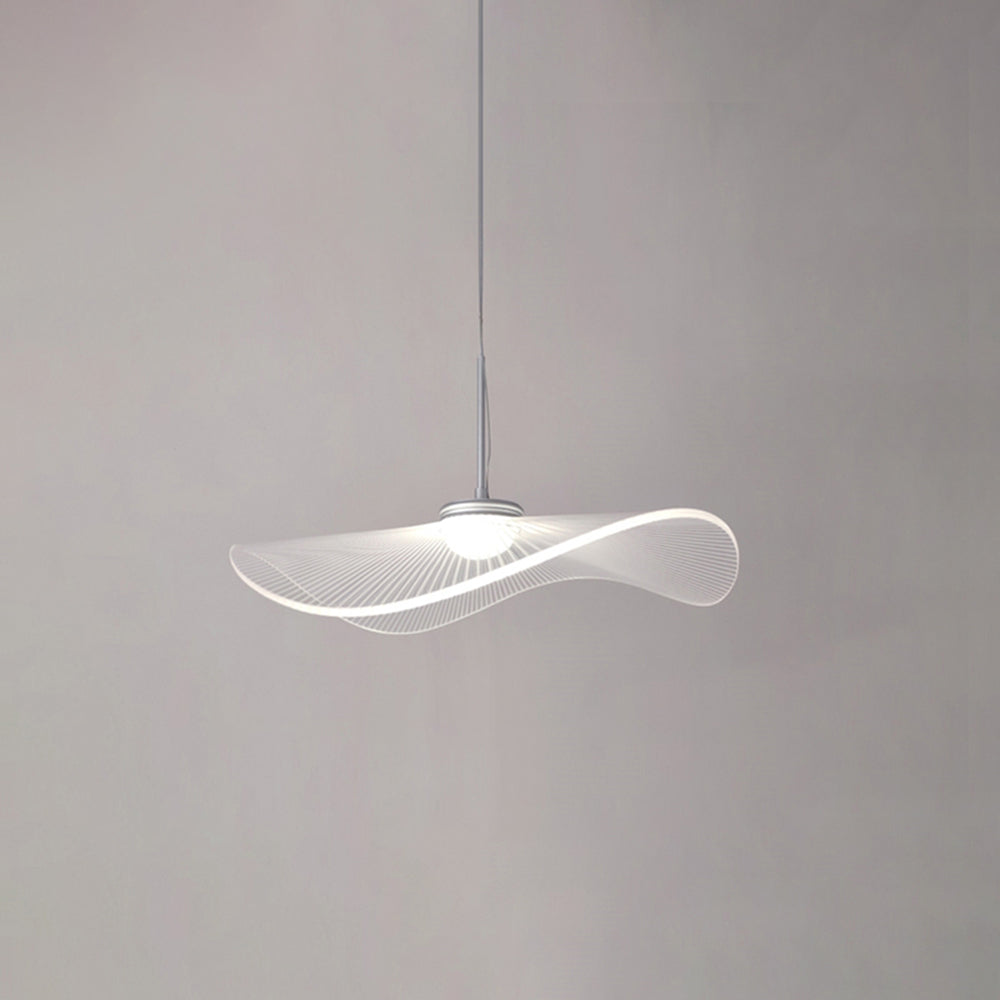 Wibilan Designer Lotus Leaf Shaped Metal Pendant Light,White