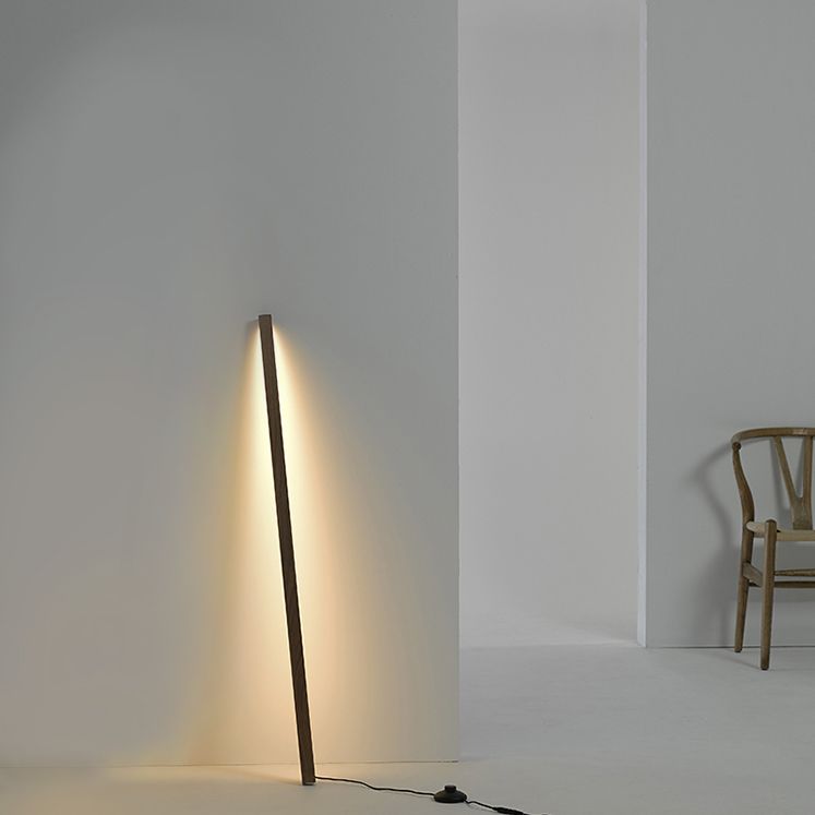 Keruras Minimalist Linear Nature Wooden Floor Lamp