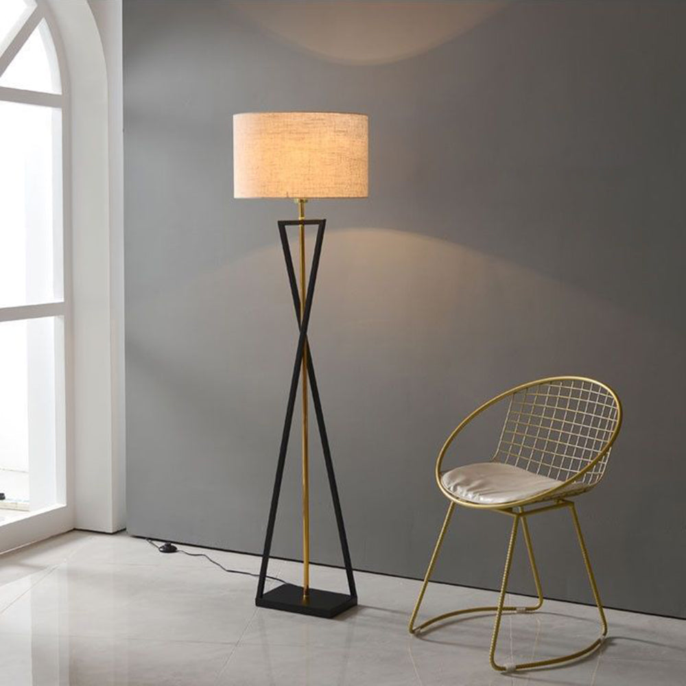 Rapolut Tripod Floor Lamp, Black & Flaxen, L 158CM